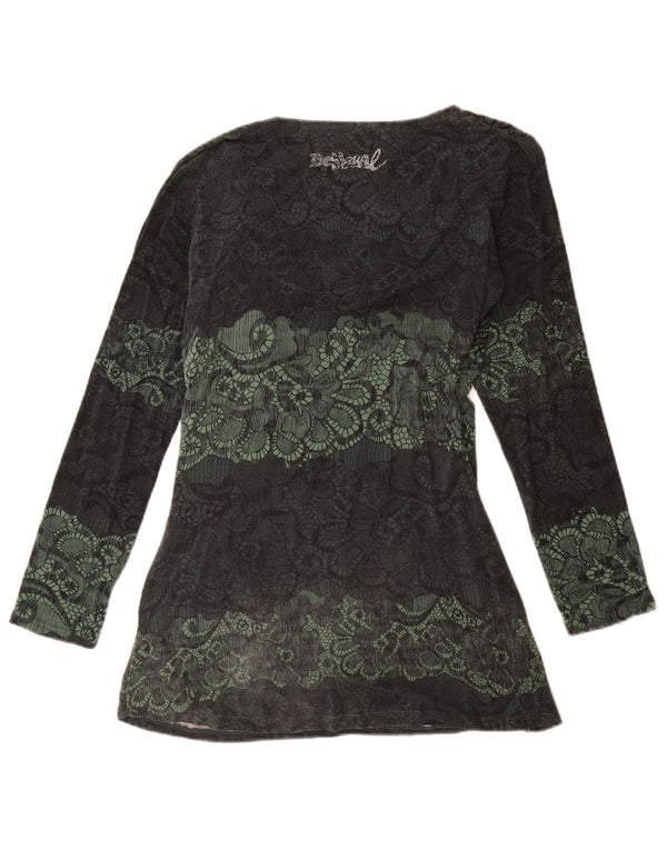 Desigual Dame Tunika Top UK 18 XL Grøn Paisley