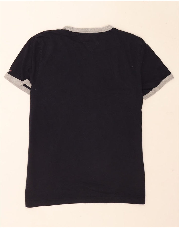 Tommy Hilfiger Herre grafisk T-shirt Top Medium Navyblå Bomuld