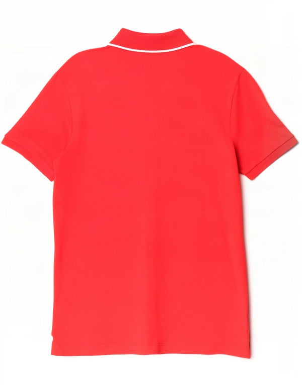 Lacoste Mens Slim Fit Polo Shirt Size 3 Small Red Cotton