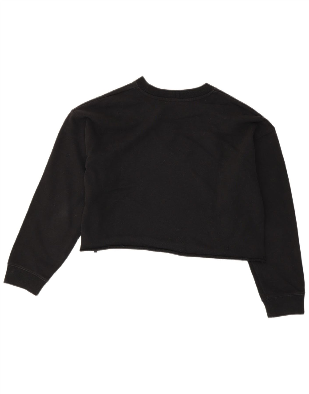 Levi's Womens Crop Sweatshirt Jumper UK 10 Small Black Colourblock