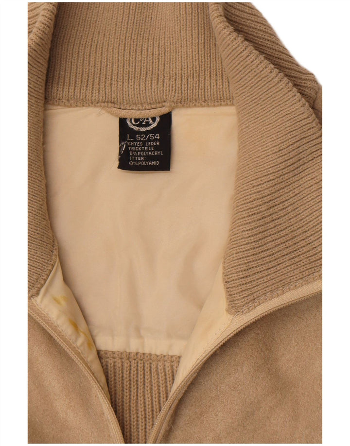C&A Herre Ruskind Cardigan Sweater EU 52/54 Large Beige Polyacrylic
