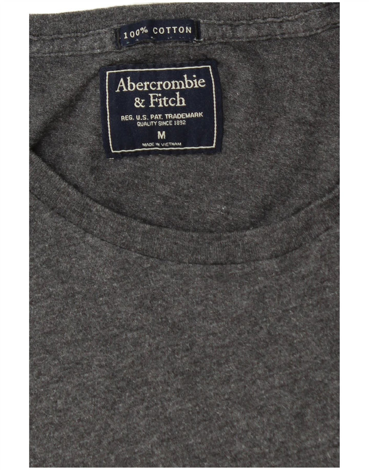 ABERCROMBIE & FITCH Mens T-Shirt Top Medium Grey Cotton