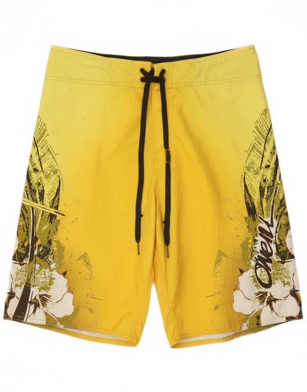 O'Neill Badeshorts til mænd store gule blomsterpolyester