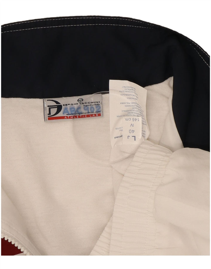 Sergio Tacchini Drenge Træningsdragt Topjakke 11-12 År Stor Hvid