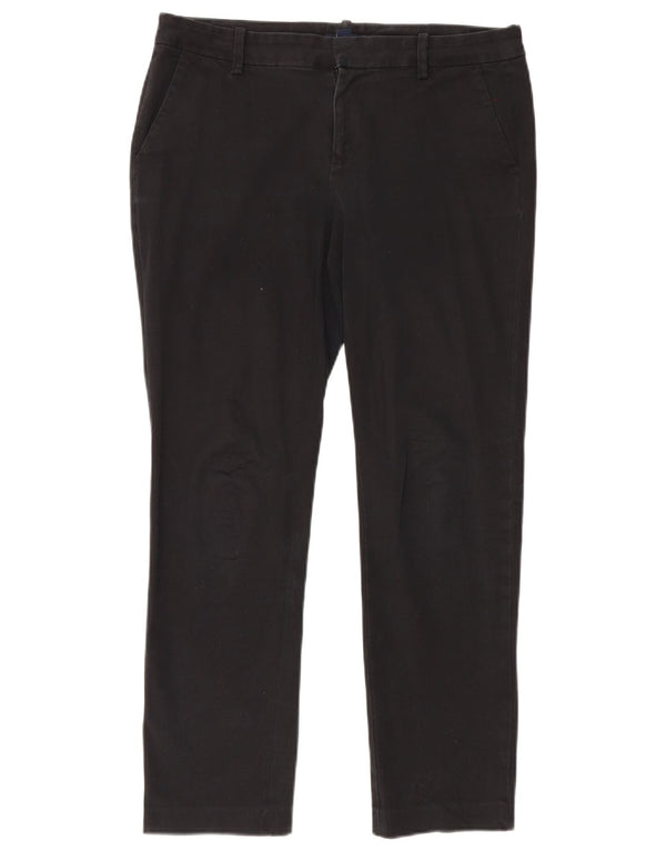 Tommy Hilfiger Dame Slim Chino Bukser US 10 Large W34 L29 Sort Bomuld