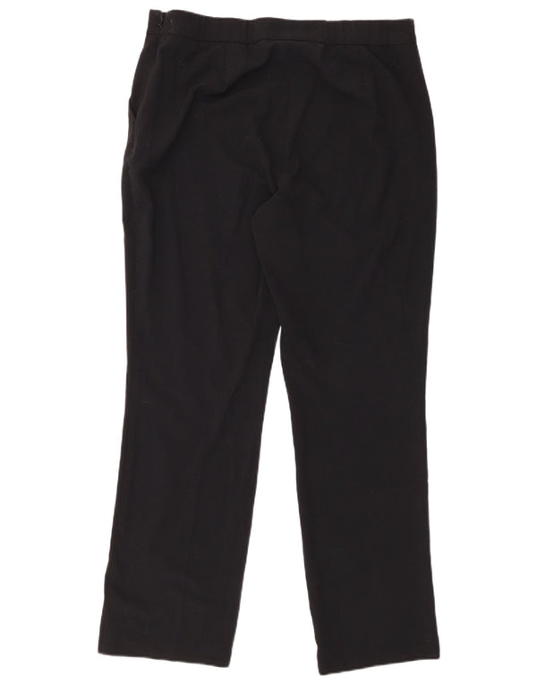 MARKS & SPENCER Womens Straight Casual Trousers UK 14 Medium W32 L30 Black
