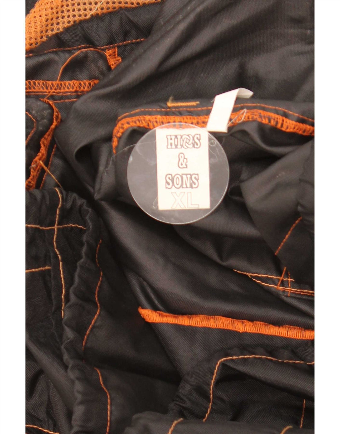 Vintage Regnjakke til mænd UK 42 XL Sort Colourblock Nylon