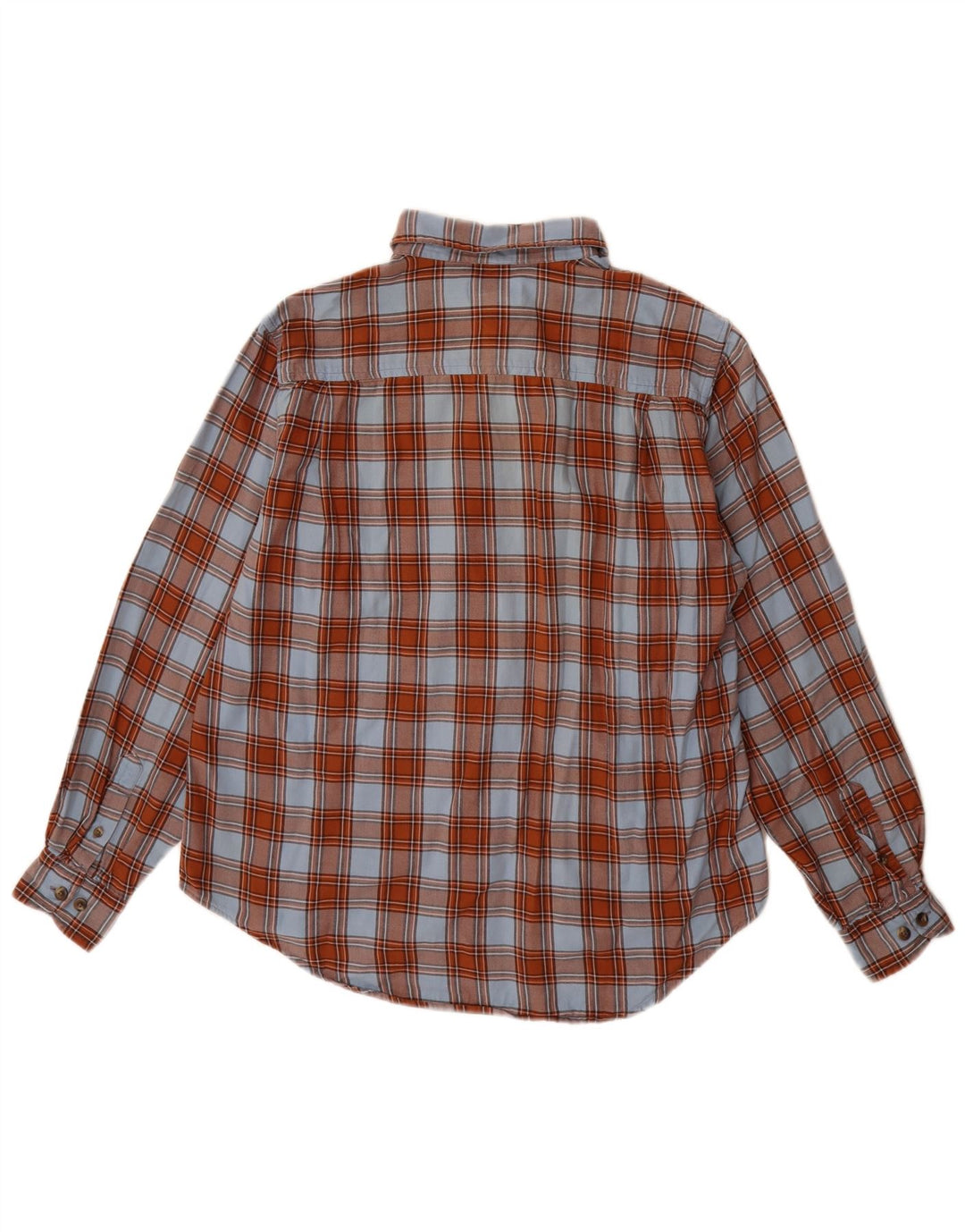 Lands End Dame Flanelskjorte US 12 Stor brun ternet bomuld