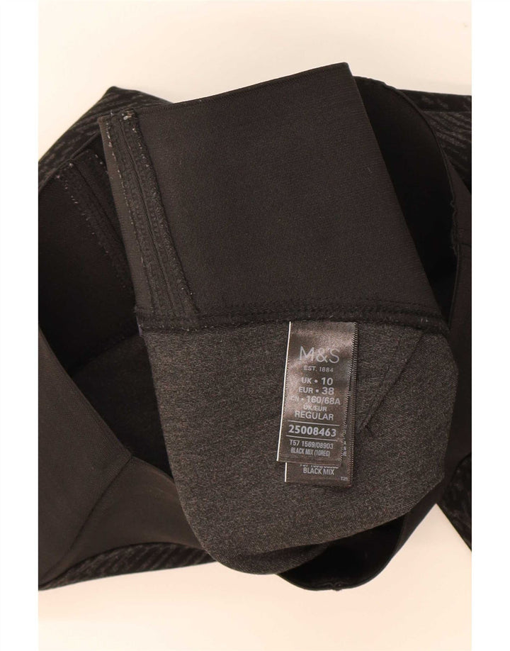 Marks & Spencer Womens Leggings UK 10 Small Black Geometric Viscose