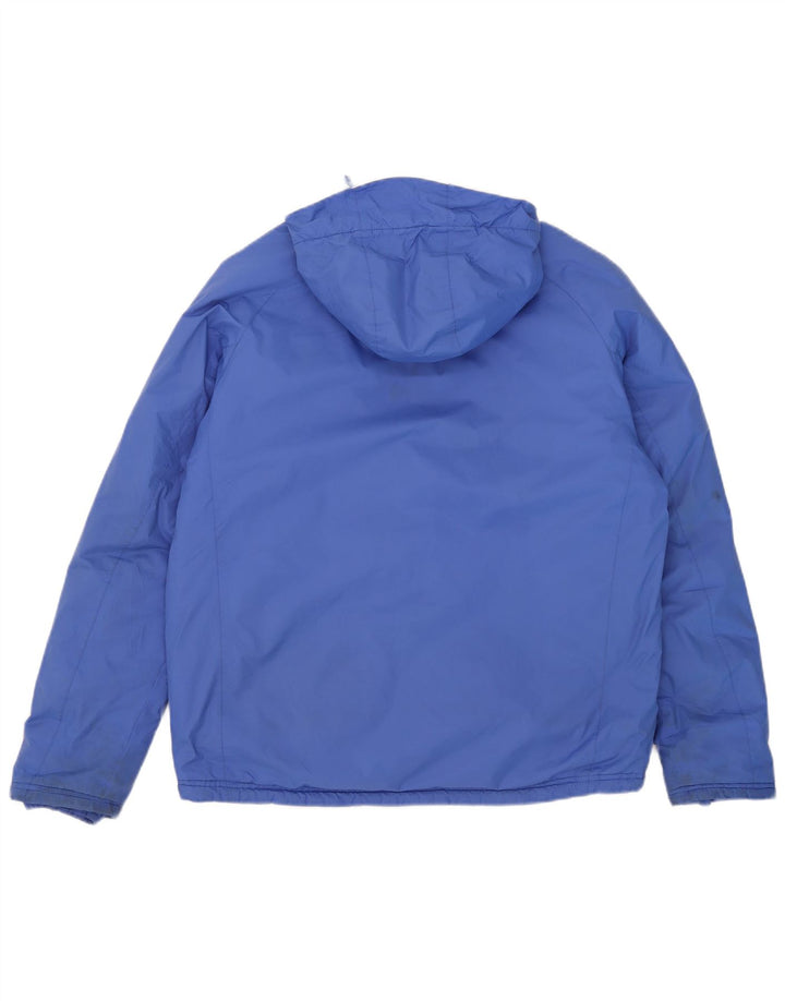 K-Way Herre Hooded Windbreaker Jacket UK 40 Large Blue Polyamide