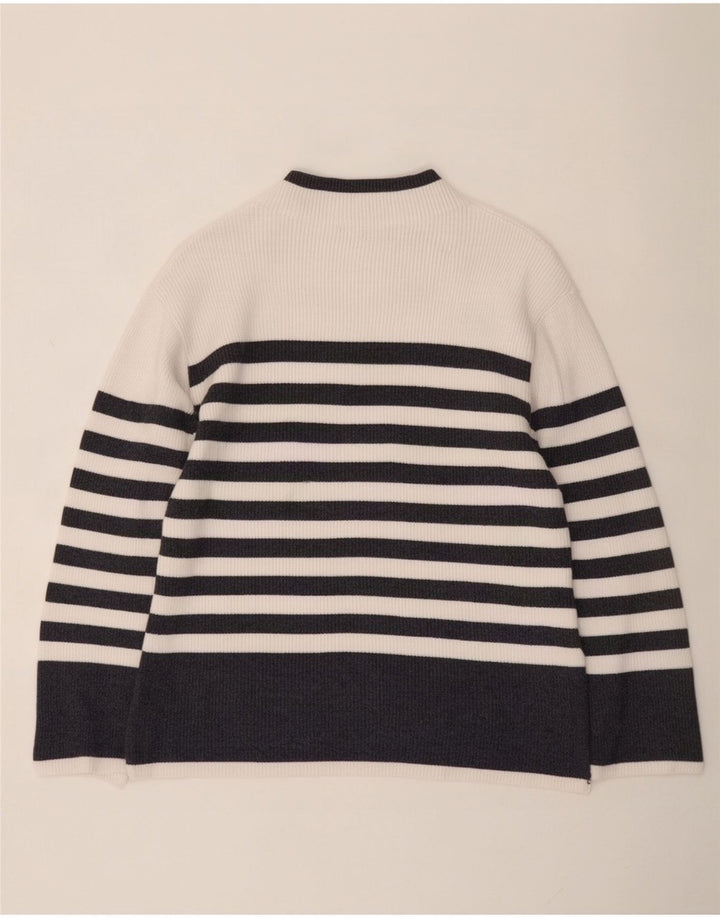 Marks & Spencer Dame Turtle Neck Jumper Sweater UK 14 Medium White