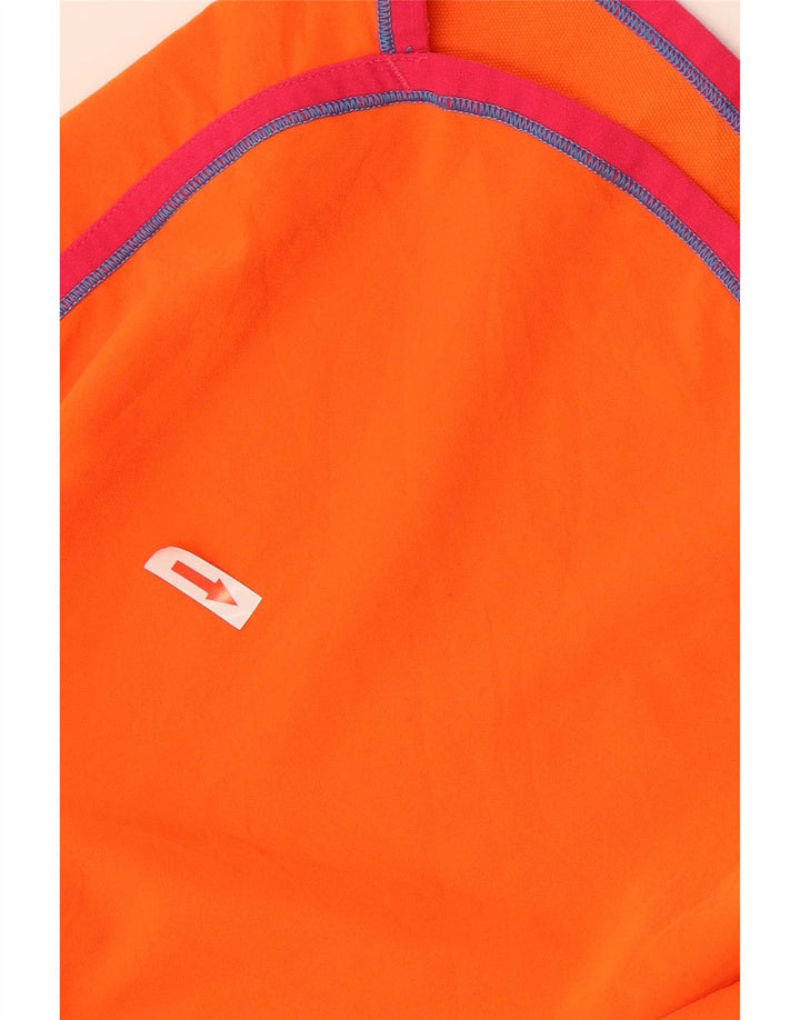 Under Armour Dame Sports Shorts UK 8 Small Orange Stribet Polyester