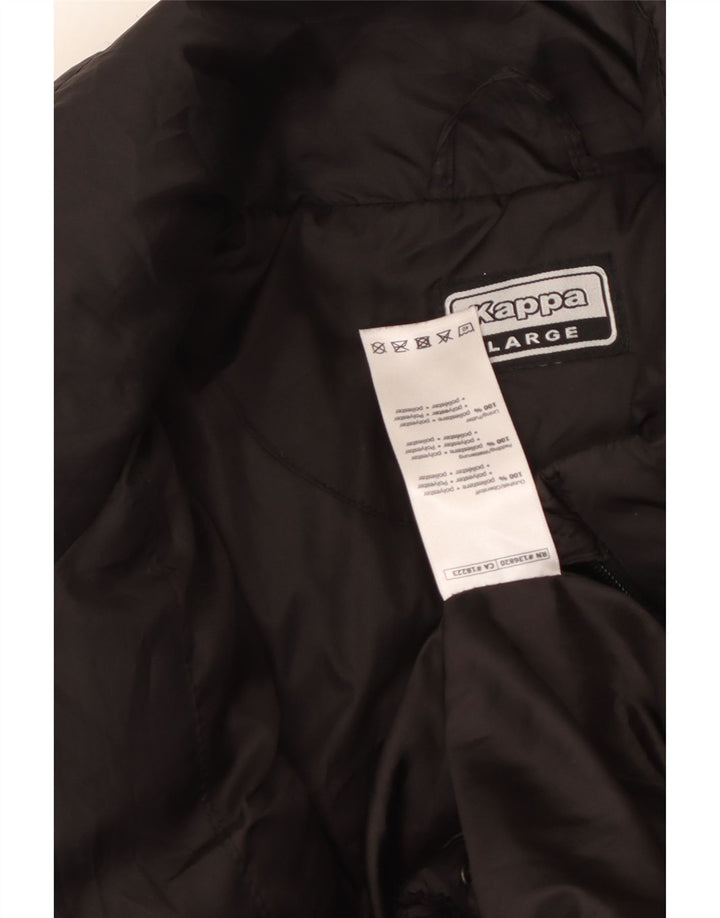 KAPPA Polstret herrejakke UK 40 Stor sort polyester