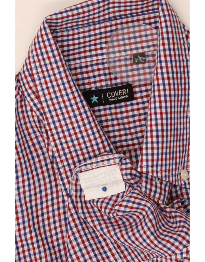 Coveri herreskjorte str. 41/42 Stor flerfarvet Gingham Polyester