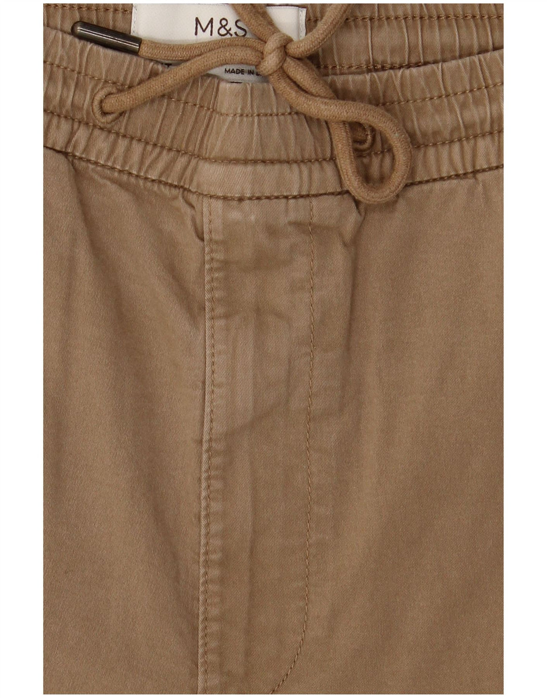Marks & Spencer Herre Regular Fit Straight Chino Bukser Små brune bomuld
