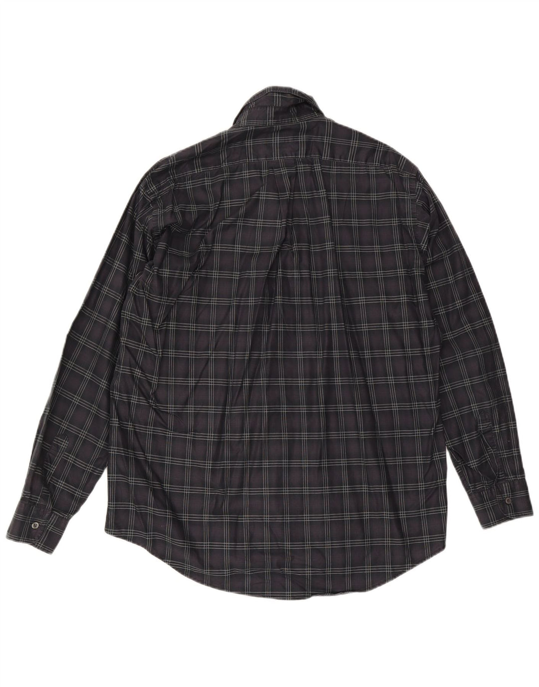 Trussardi herreskjorte 2XL grå ternet bomuld