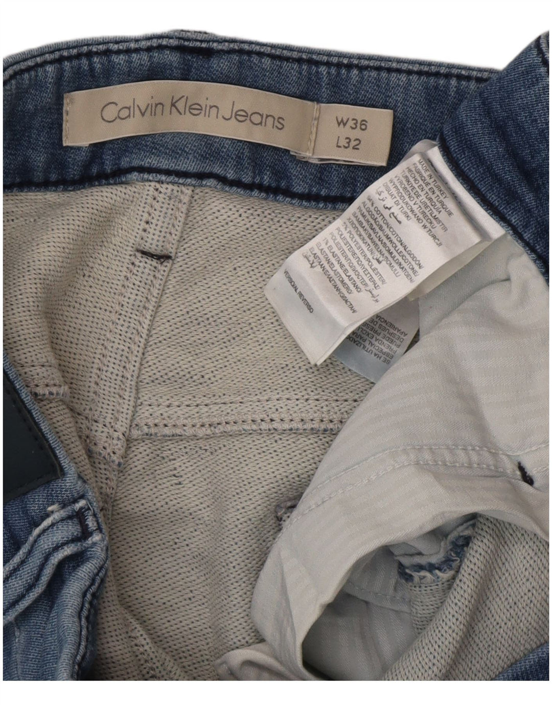 Calvin Klein Herre Skinny Jeans W36 L32 Blå Bomuld