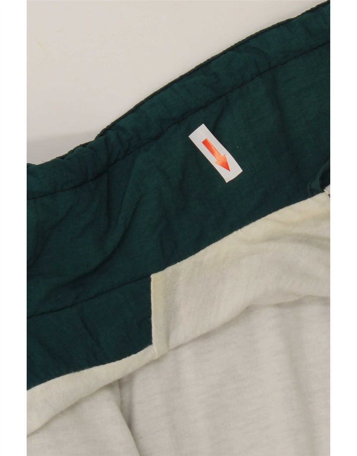 Crane Herre grafisk regnjakke UK 40 Large Green Colourblock Nylon