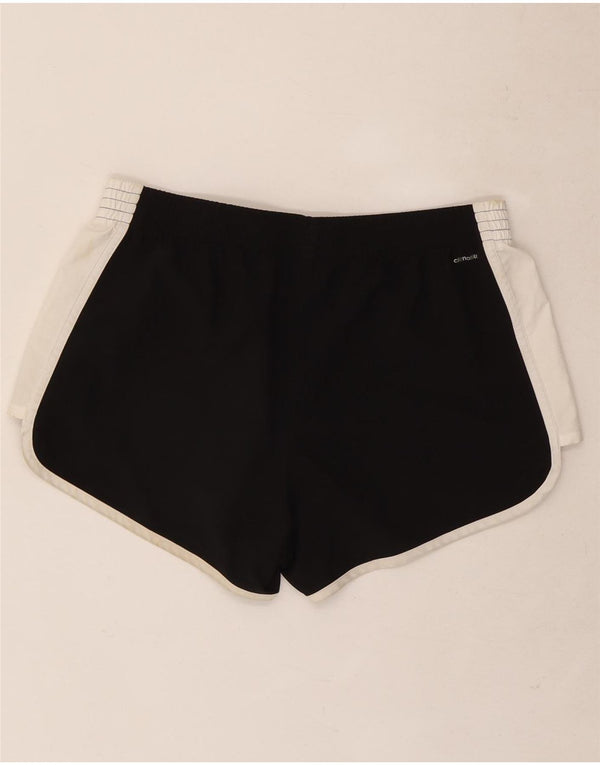 Adidas Womens Climalite Sportshorts UK 12/14 Medium Black Colourblock
