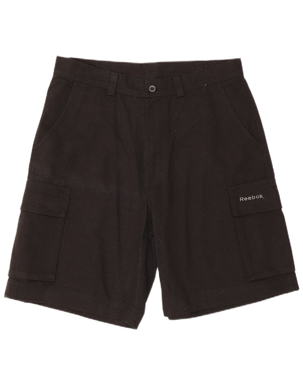 Reebok Herre Cargo Shorts Large W34 Sort Bomuld