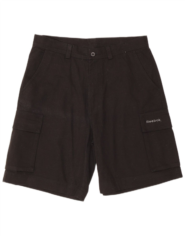 Reebok Herre Cargo Shorts Large W34 Sort Bomuld