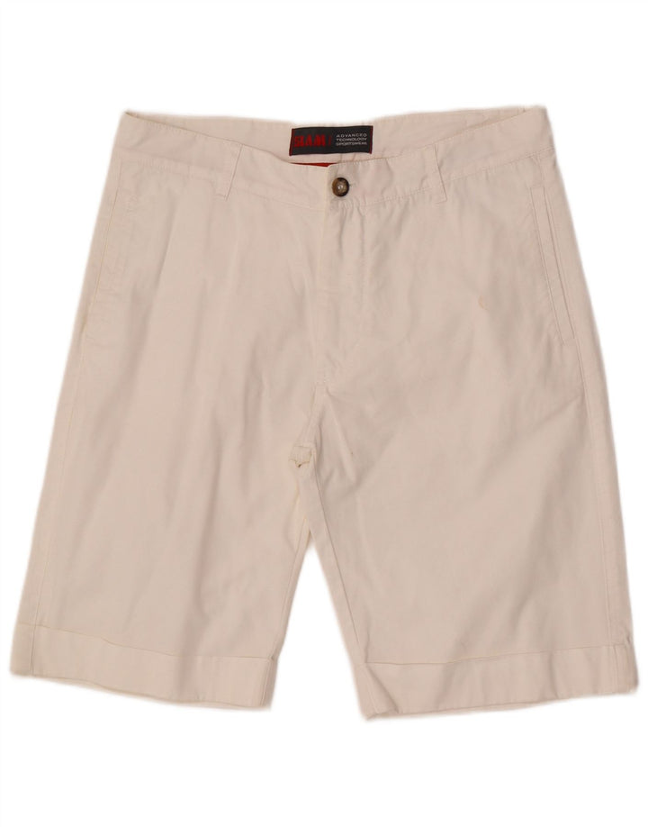 Slam Herre Custom Fit Chino Shorts IT 48 Medium W32 Hvid Bomuld