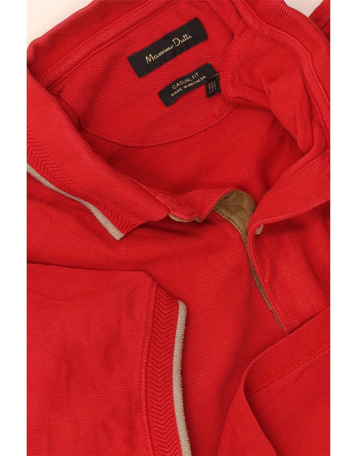 Massimo Dutti Herre Casual Fit Polo Shirt Large Red