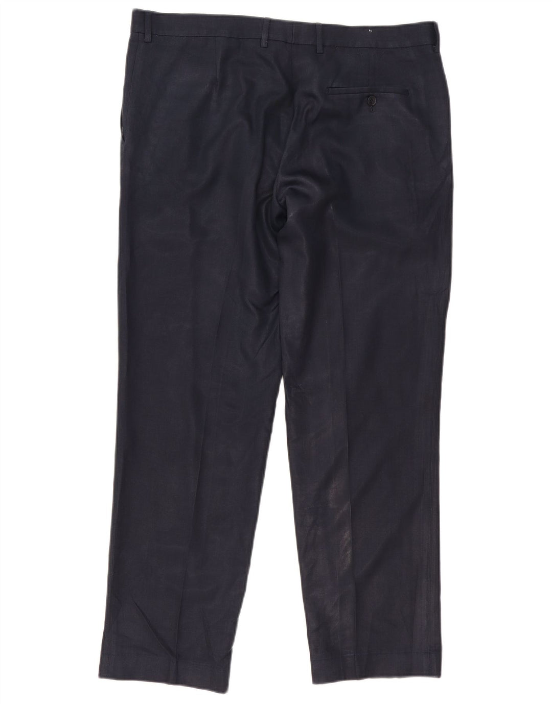 Marks & Spencer Straight Suit Bukser til mænd W38 L31 Marineblå polyester