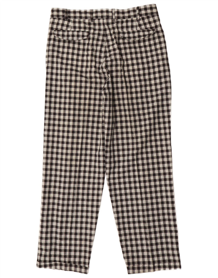 Ciao Herre Pegged Chino Bukser IT 52 XL W34 L31 Sort Gingham Polyester