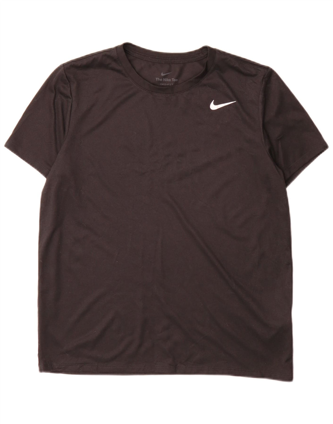 Nike Dame Dri Fit T-Shirt Top Medium Sort Polyester Sports