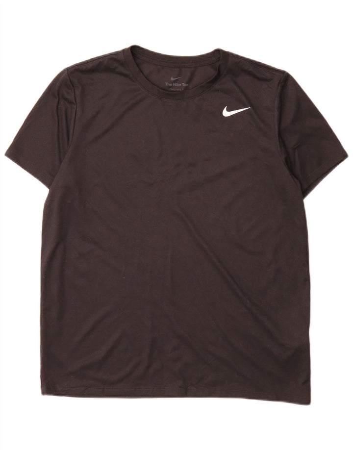 Nike Dame Dri Fit T-Shirt Top Medium Sort Polyester Sports