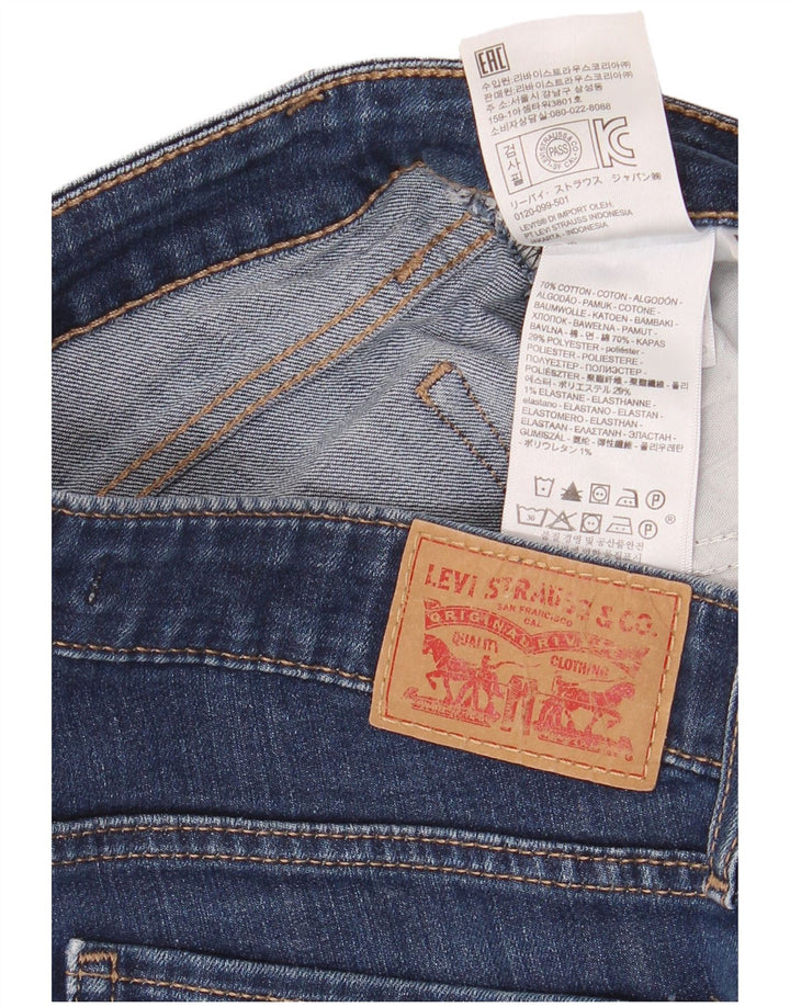 LEVI'S Dame 711 Skinny Jeans W26 L30 Blå Bomuld