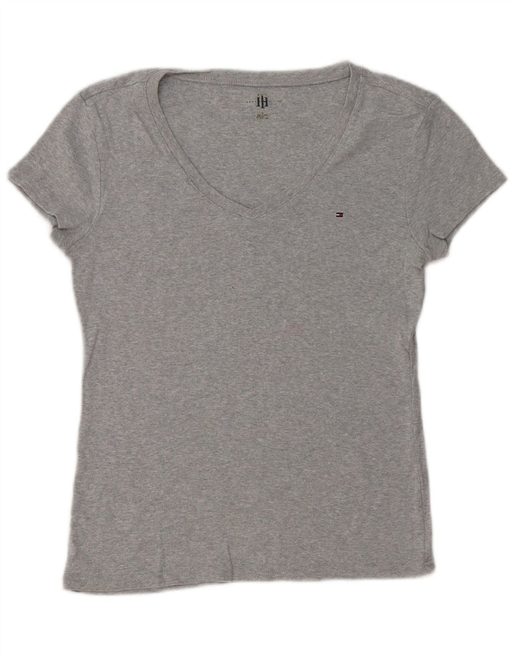 TOMMY HILFIGER T-shirt top til kvinder UK 12 mellemgrå