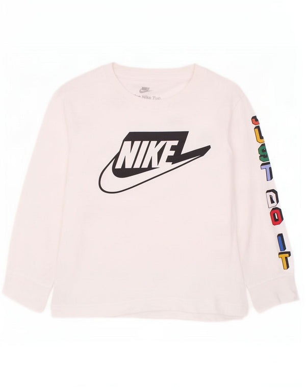 Nike drenge grafisk top langærmet 4-5 år lille hvid