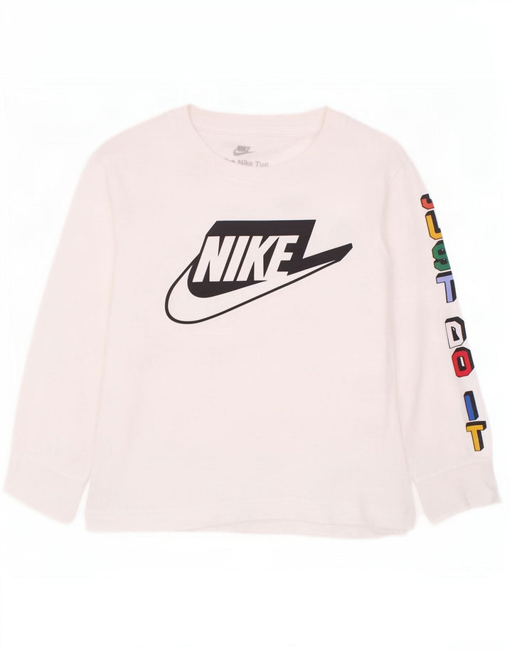Nike drenge grafisk top langærmet 4-5 år lille hvid