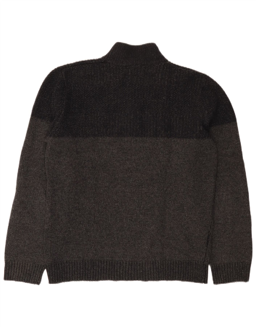 Massimo Dutti Herre Button Neck Jumper Sweater XL Grå Flecked
