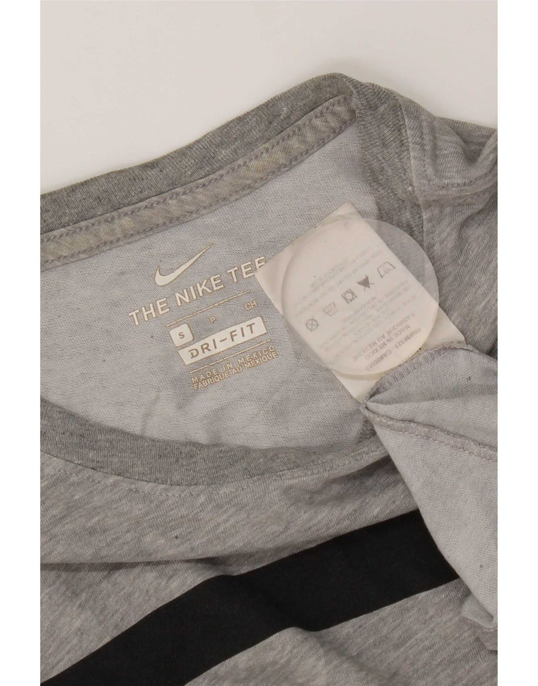 Nike Herre Dri Fit grafisk T-shirt top lille grå bomuld
