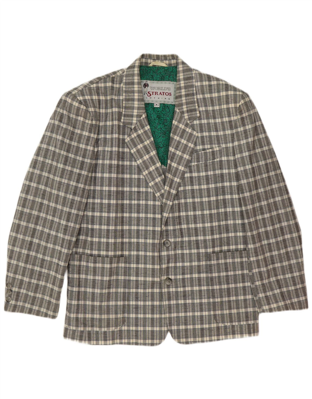 Stratos Herre 2-knap 2-delt jakkesæt UK 38 Medium Grey Check Classic