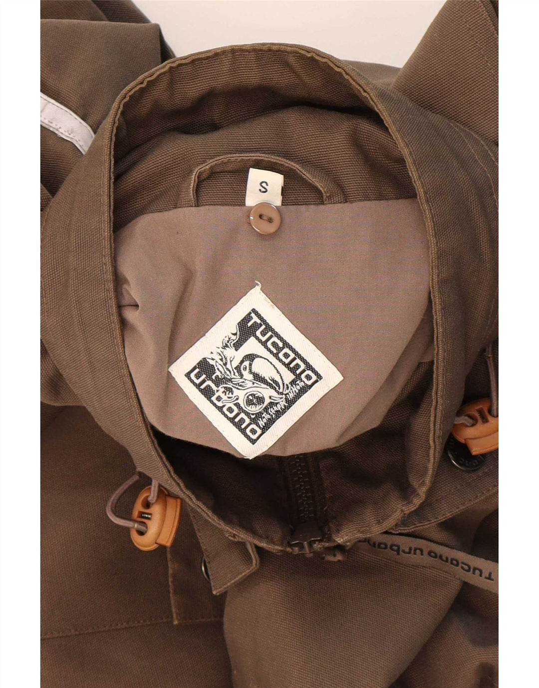 Tucano Urbano Herre Utility Jacket UK 36 Small Beige Bomuld