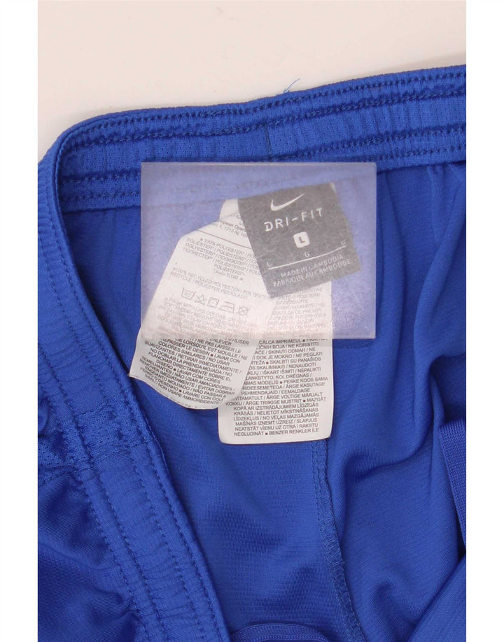 Nike Herre Dri Fit sportsshorts store blå polyester