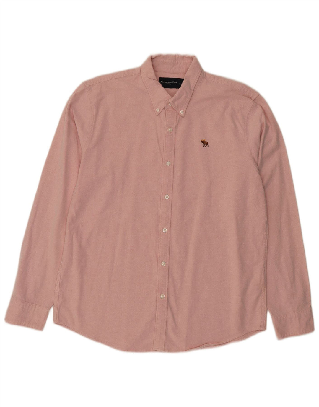 Abercrombie & Fitch herreskjorte stor pink bomuld
