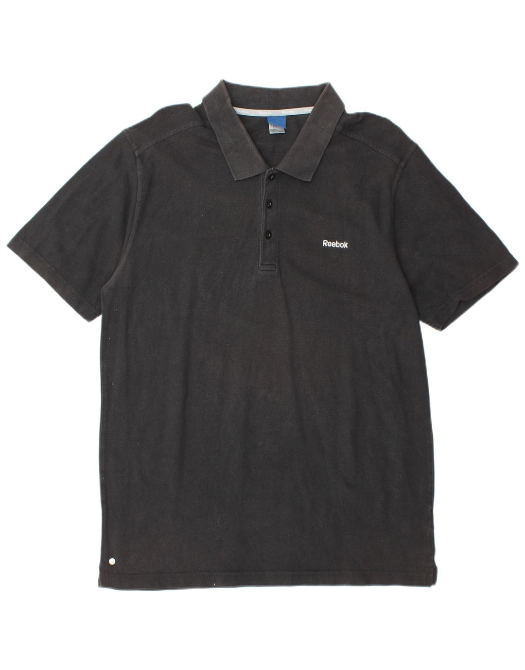 REEBOK Herre poloshirt Stor sort bomuld