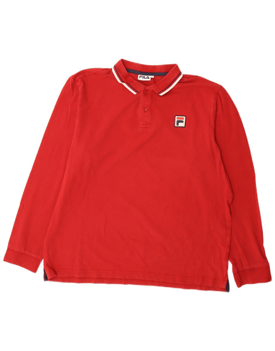 Fila Langærmet Polo Shirt til mænd 2XL Rødstribet