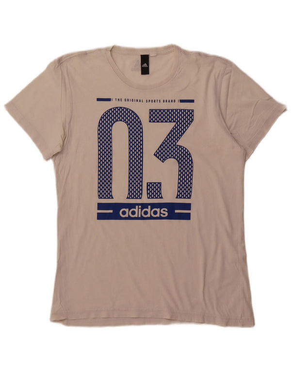 ADIDAS Grafisk T-shirt top til mænd, lille hvid