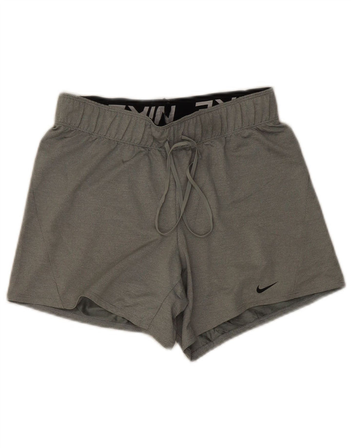 Nike Dame Dri Fit sportsshorts UK 6 XS Grå Polyester