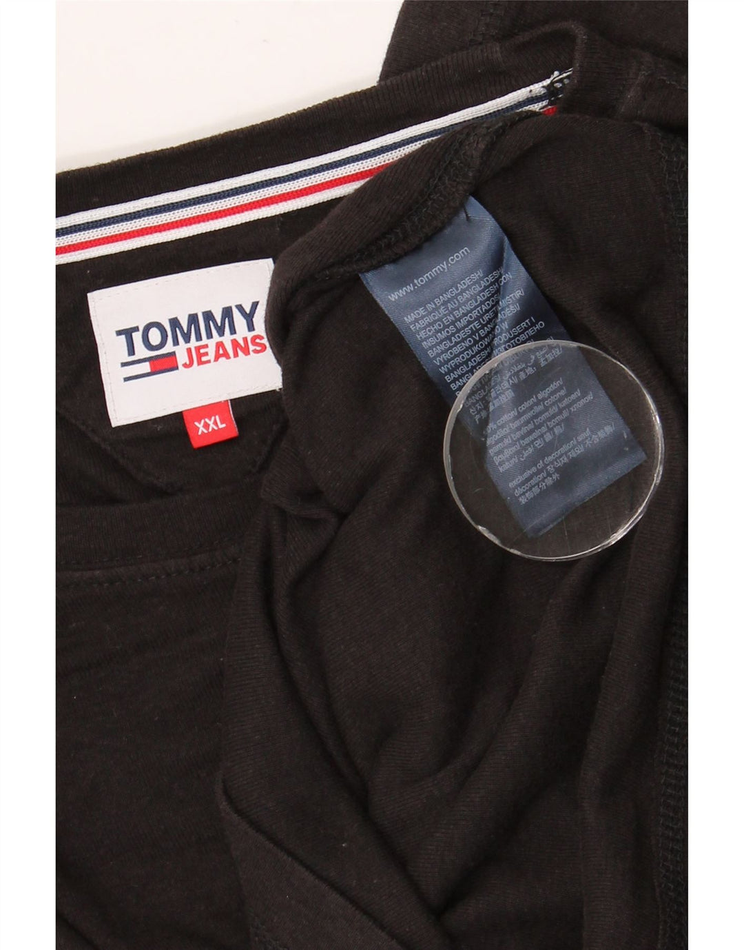 TOMMY HILFIGER Herre Top Langærmet 2XL Sort Bomuld