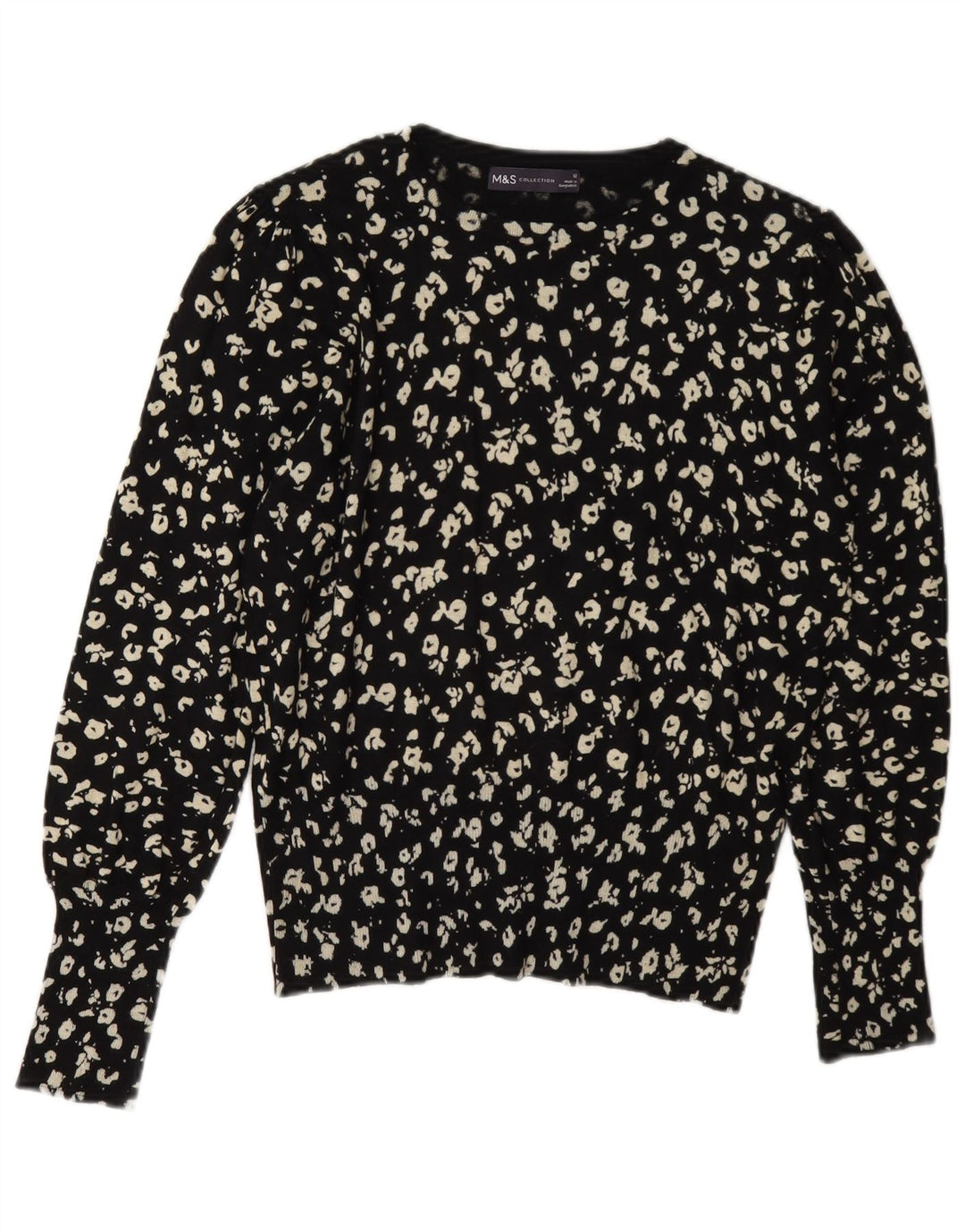 Marks & Spencer Dame sweater med rund hals DK 12 Medium Sort