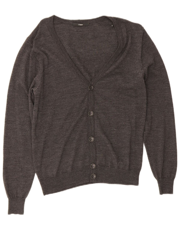Z ZEGNA dame cardigan sweater US 6 Medium Grey Uld