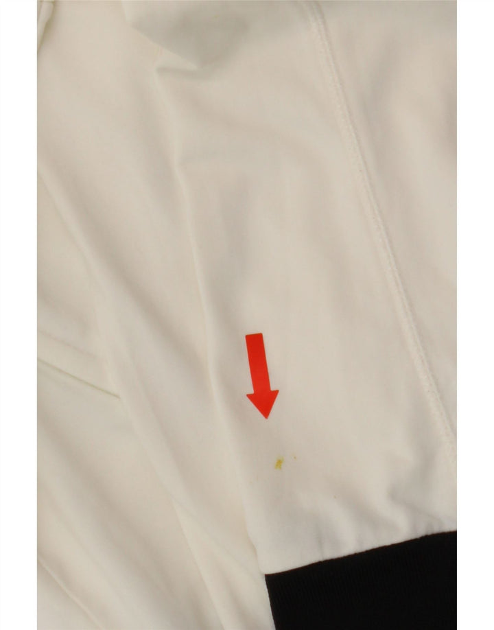 NIKE Womens Tracksuit Top Jacket UK 14 Large White Colourblock Polyester Vintage Nike and Second-Hand Nike from Messina Hembry 