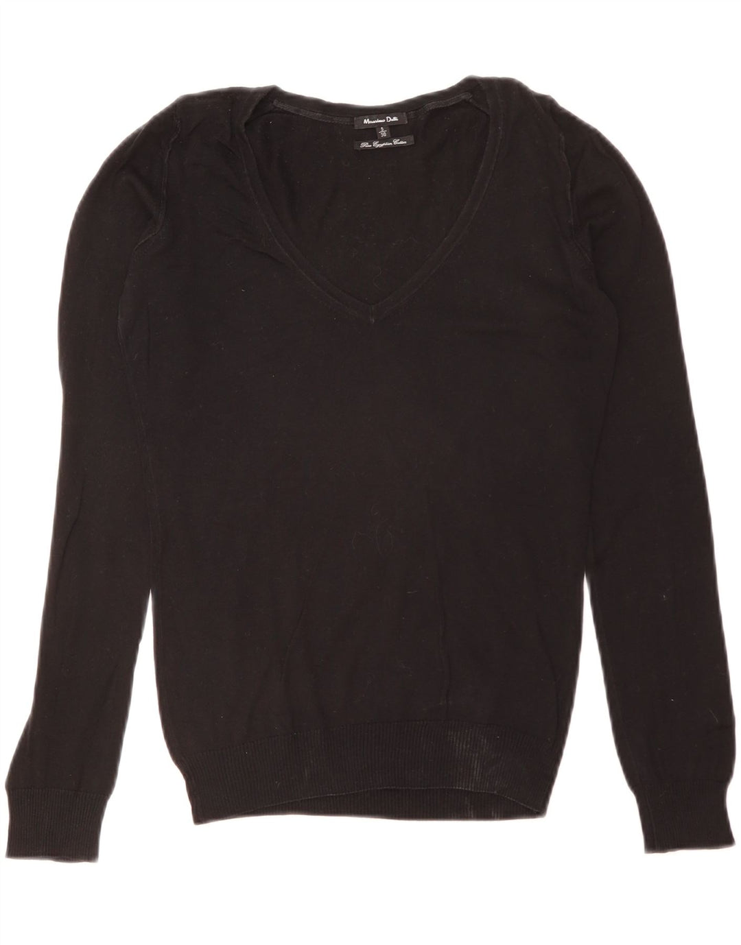 Massimo Dutti Dame V-hals sweater UK 10 Small Black